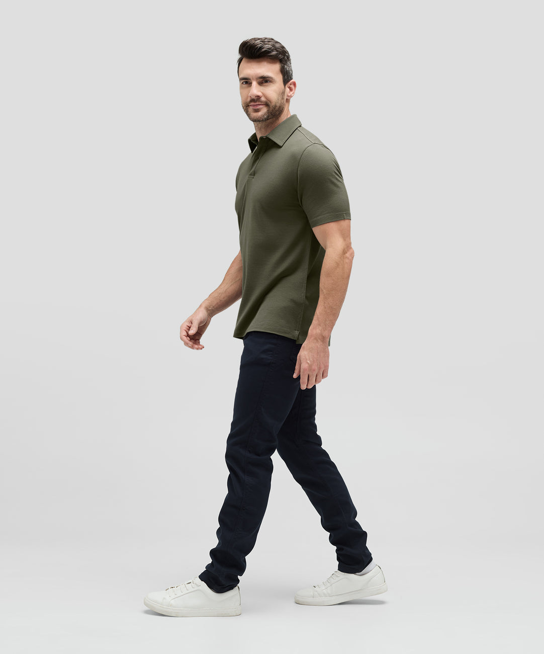 Mens Merino Polo - Ivy