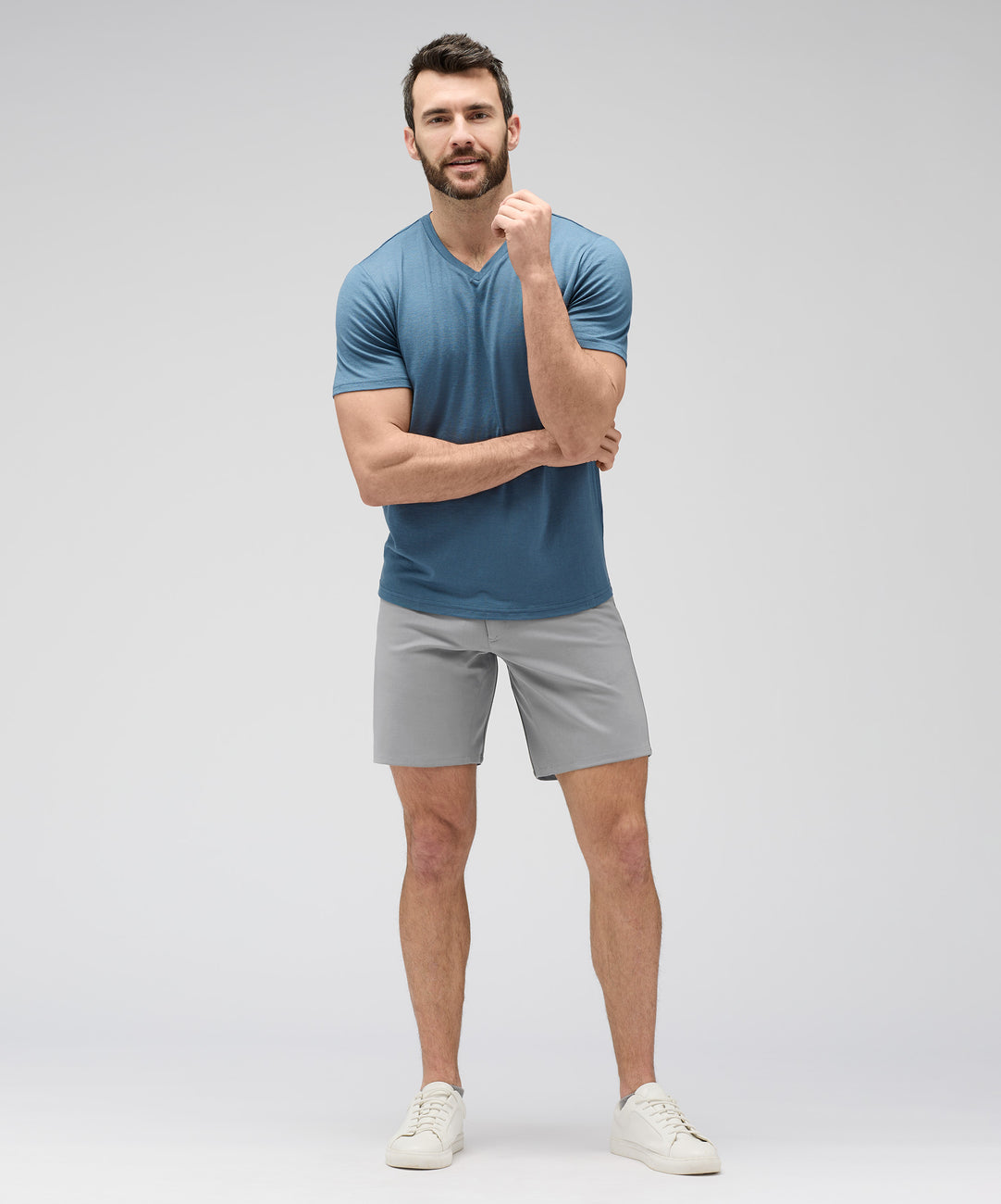 Merino Travel Shorts - Light Grey