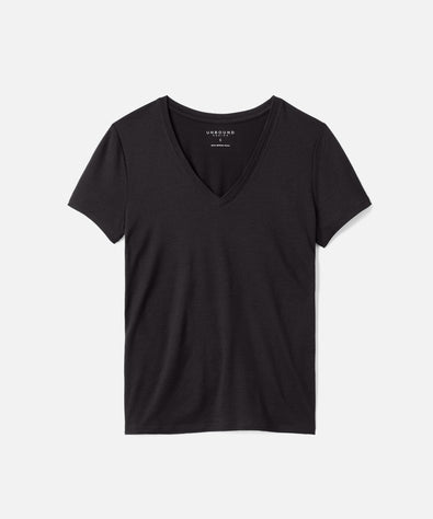 PTSD UK Koi V-Neck T-Shirt – Black (Unisex & Ladies Fit) – PTSD UK