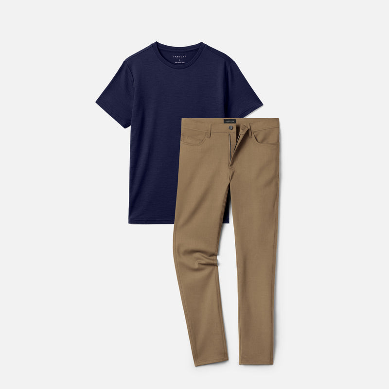 Men's Travel Pants + T-Shirt Bundle