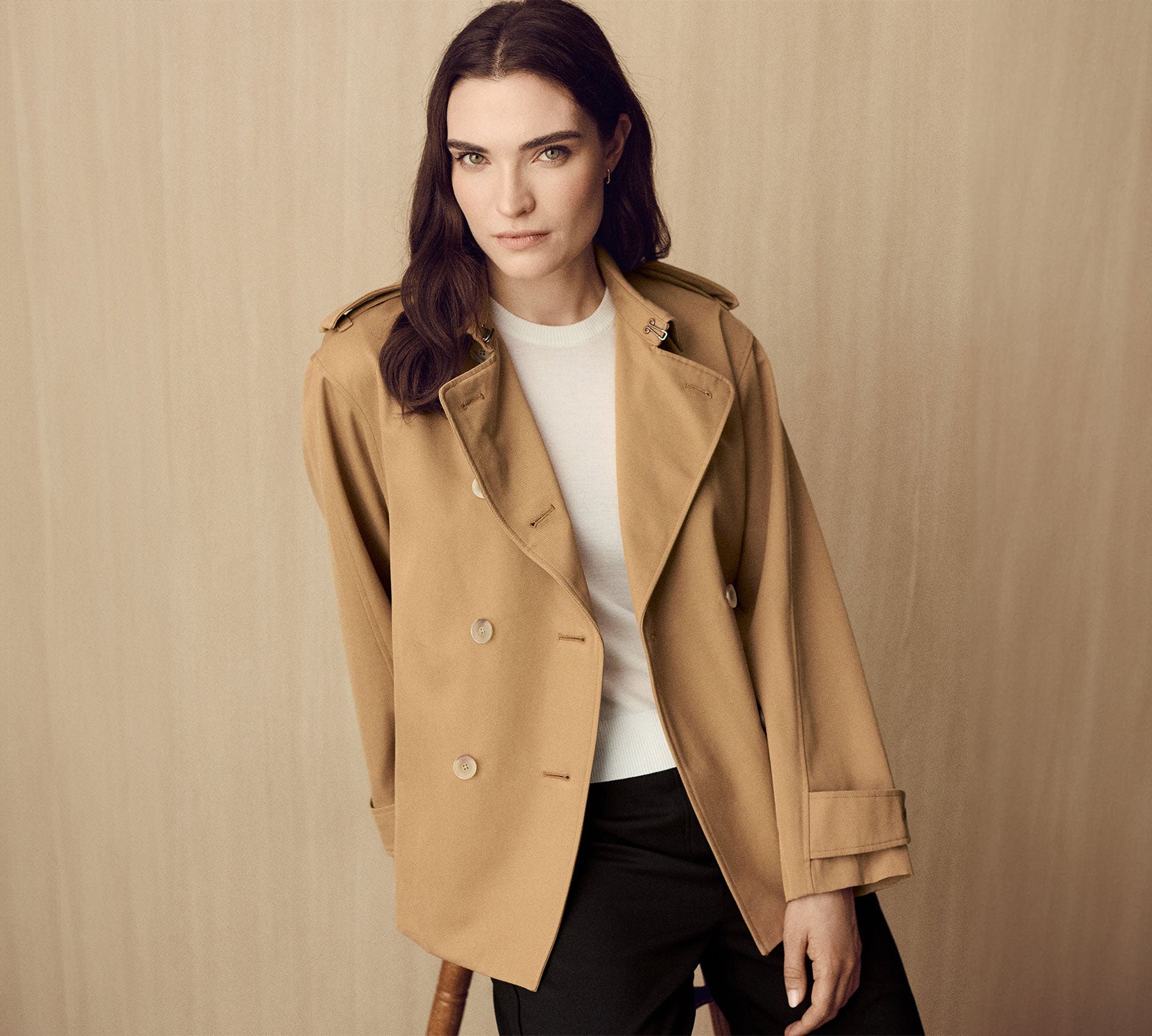 Women's Merino Short Trench Coat | Unbound Merino