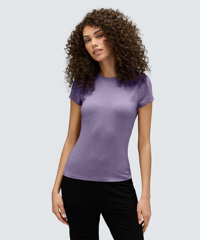 Women's Slim Merino Crew Neck T-Shirt