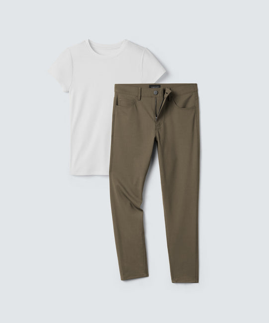 Women's Slim Travel Pants + T-Shirt Bundle