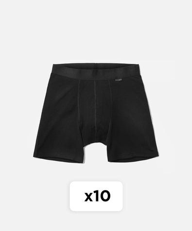 MERIWOOL Merino Wool Men's Boxer Brief Underwear - Black