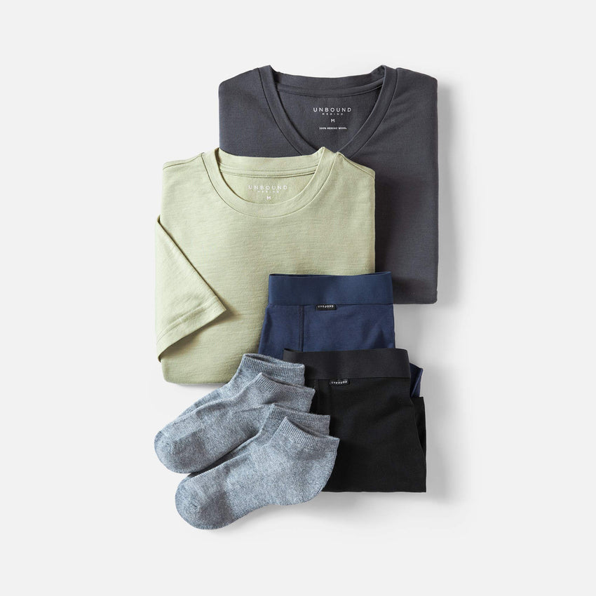 2 Pack Merino Wool Bundle  Merino Wool Shirt, Socks & Underwear – Unbound  Merino
